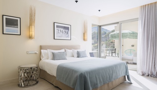 Superior-Doppelzimmer, Terrasse, eingeschränkter Meerblick