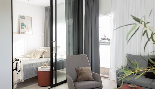 Large studio with loft and view