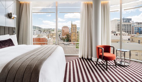 Panorama-Zimmer, 1 King-Bett, Stadtblick