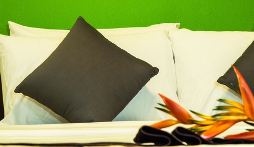 Superior-Doppelzimmer, 1 Schlafzimmer, Terrasse, Poolblick