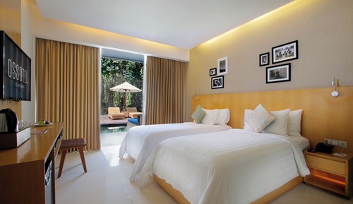 Superior-Zimmer, 2 Einzelbetten, Poolblick