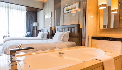 Premium-Zimmer, 2 Doppelbetten, Seeblick