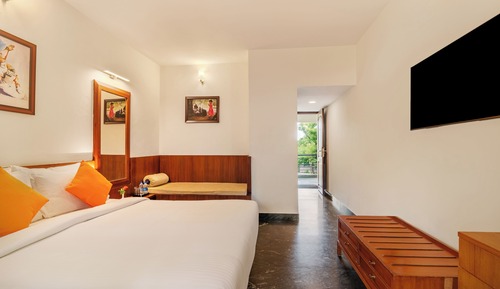 Classic-Doppelzimmer, Balkon, Gartenblick