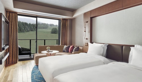 Classic-Zimmer, 2 Doppelbetten, Bergblick