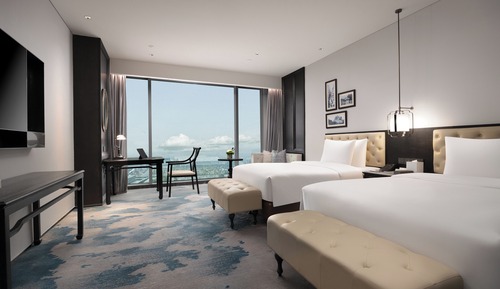 Premier-Zweibettzimmer, 2 Doppelbetten, Stadtblick