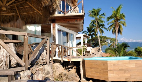 Premium-Studiosuite, 1 King-Bett, eigener Pool, Meerseite