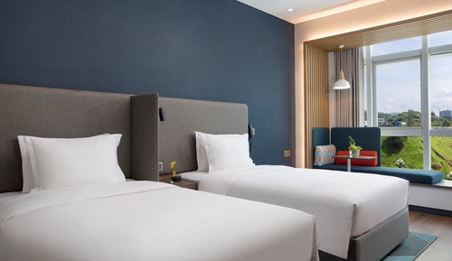 Standardzimmer, 2 Einzelbetten, Blick auf den Innenhof