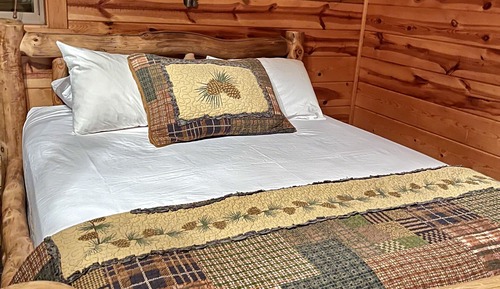 Signature-Ferienhütte, 1 Queen-Bett und Schlafsofa, Terrasse, Talblick