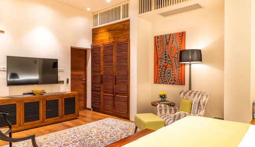 Premium-Doppelzimmer, 1 Schlafzimmer, mit Bad, Poolblick