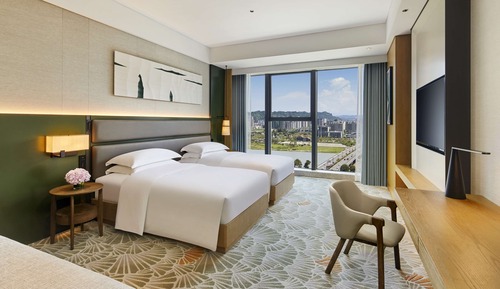 Premium-Zimmer, 2 Einzelbetten, Flussblick