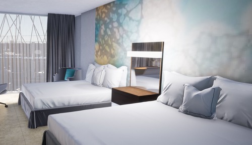 Zimmer, 2 Queen-Betten
