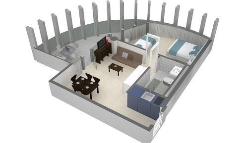 Apartment, 1 Schlafzimmer, barrierefrei, Balkon