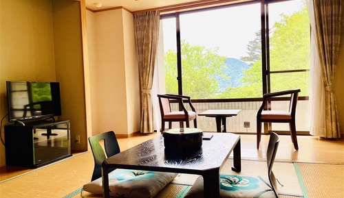 Traditional-Zimmer, Gemeinschaftsbad, Bergblick (Japanese Style)