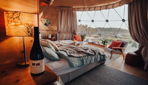 Panoramic-Zelt (Outdoor Tub, Sauvignon Glampers Dome)