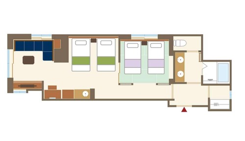 Zimmer, eigenes Bad (Shikishimakan, Forth)