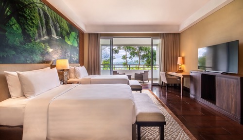 Familienzimmer, 2 Doppelbetten, Talblick