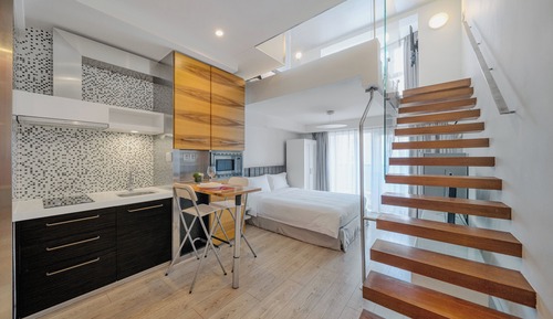 Deluxe-Studio, 2 Queen-Betten (Loft)