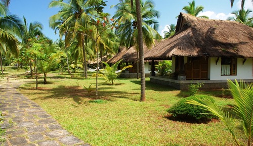 Ferienhaus, Gartenblick