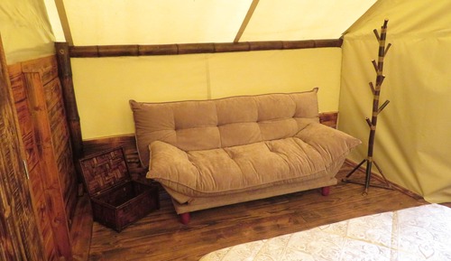Comfort-Zelt, 1 Doppelbett, eigenes Bad