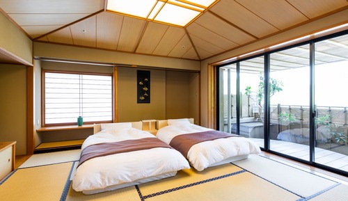 Traditional-Zimmer, eigenes Bad (JP Style, East Building,Open-Air bath)