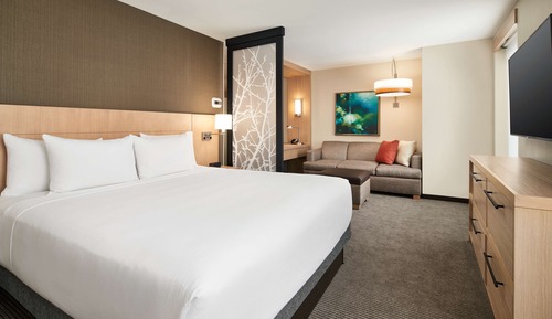 Zimmer, 1 King-Bett und Schlafsofa, barrierefrei, Badewanne