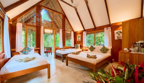 Deluxe-Bungalow, Mehrere Betten, Gartenblick