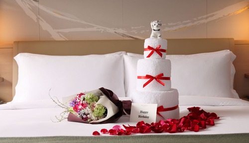 Zimmer, 2 Doppelbetten, Nichtraucher, Gartenblick