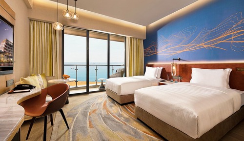 Deluxe-Zimmer, 2 Einzelbetten, Strandblick (Deluxe Twin Ocean View High Floor Roo)