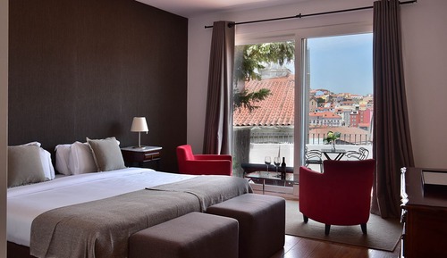 Panoramic-Doppelzimmer, Terrasse, Stadtblick