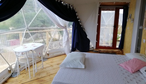 Design-Zelt, 2 Schlafzimmer, mit Bad, Meerblick
