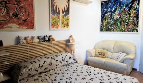 Superior-Doppelzimmer, eigenes Bad, Gartenblick