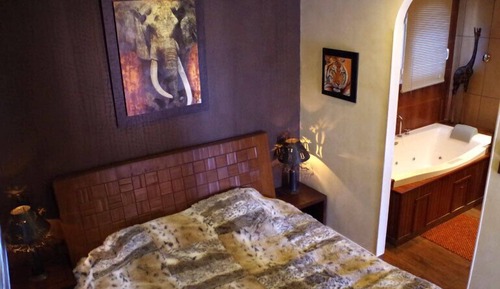 Ferienhaus, 1 Doppelbett und Schlafsofa, Whirlpool (Savana)