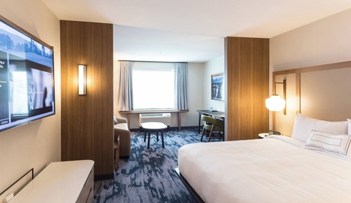 Suite, 1 King-Bett und Schlafsofa, Stadtblick