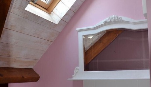 Dreibettzimmer, mit Bad (Rose Champagne)
