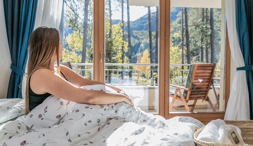 Comfort-Doppel- oder -Zweibettzimmer, 1 Schlafzimmer, Nichtraucher, Bergblick