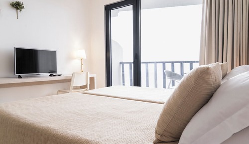 Zweibettzimmer, 2 Einzelbetten, Kochnische, Meerblick