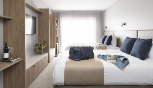 Premium-Zweibettzimmer, 2 Queen-Betten, Terrasse