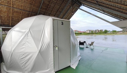 Deluxe-Zelt, 1 Queen-Bett, Terrasse