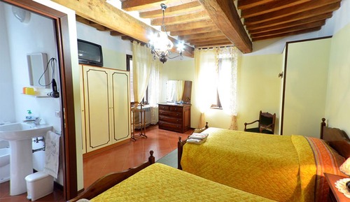 Comfort-Doppelzimmer, 2 Einzelbetten, mit Bad, Gartenblick