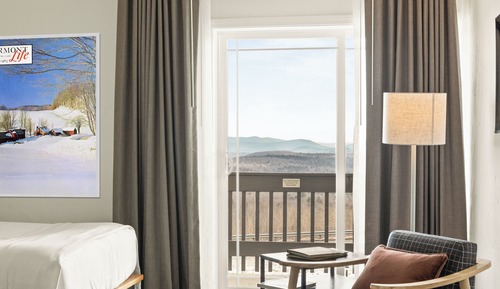 Deluxe-Zimmer, 2 Doppelbetten, Bergblick