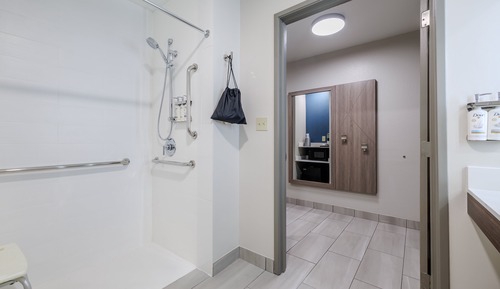 Zimmer, 1 King-Bett, barrierearm (Communications, Roll-In Shower)