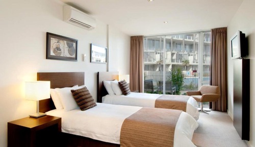 Standardzimmer, 2 Einzelbetten, Poolblick