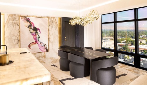 Penthouse Suite, 1 King Bed, Smoking, Jetted Tub (Separate Living Room)