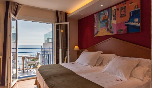 Doppel- oder Zweibettzimmer, Balkon, Meerblick