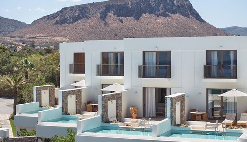 Amirandes 2-Bedroom Dream Villa with Courtyard, Sea view & Private Pool