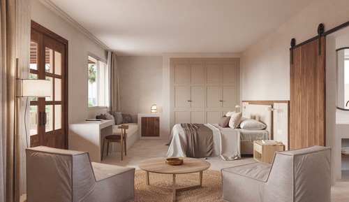 Suite, 1 King-Bett, Terrasse, Gartenblick