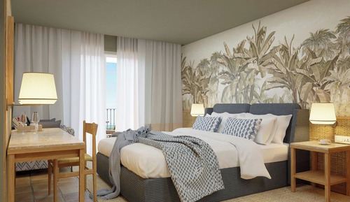 Familienzimmer, 1 Doppelbett, Gartenblick