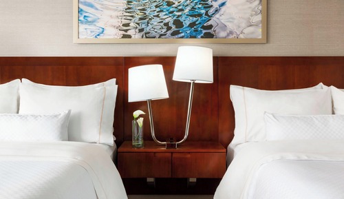 Zimmer, 2 Doppelbetten, Stadtblick