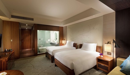 Zimmer, 2 Einzelbetten, Buchtblick