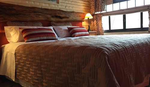 Ferienhütte, Gartenblick